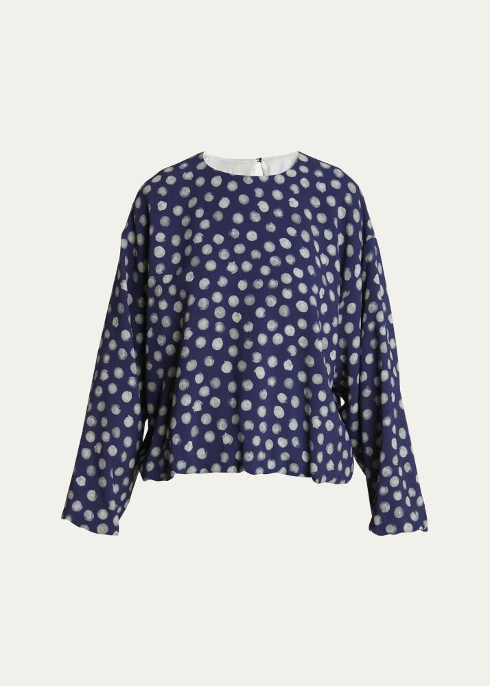 Dries Van Noten Capo Polka Dot Blouse Cover