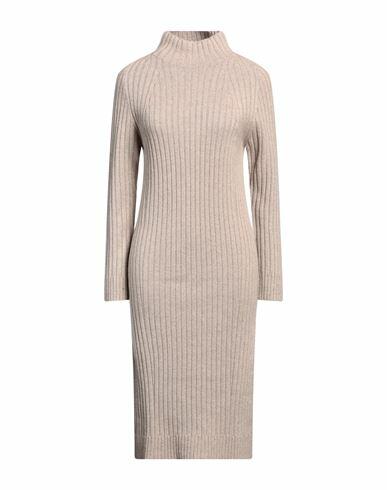 Peserico Easy Woman Midi dress Beige Wool, Cashmere, Polyester Cover