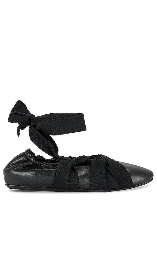 Free People Cece Wrap Ballet Flat in Black Cover