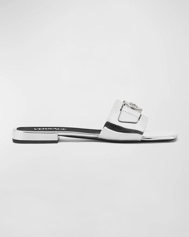 Versace Medusa Coin Metallic Slide Sandals Cover