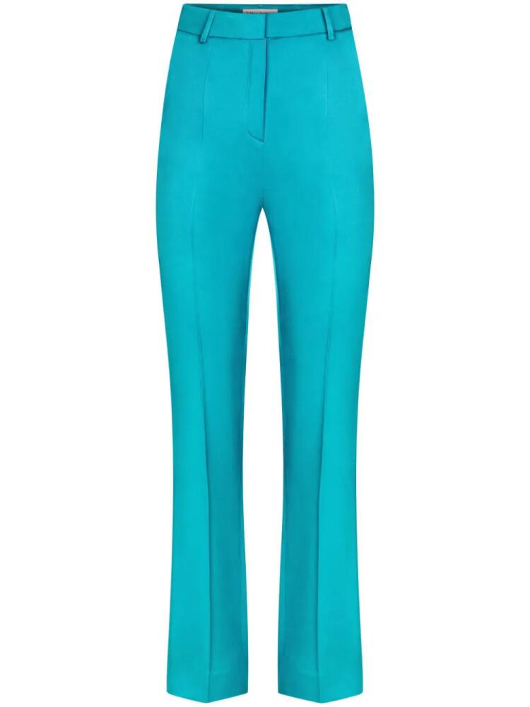 Nina Ricci Cady slim-fit satin trousers - Blue Cover