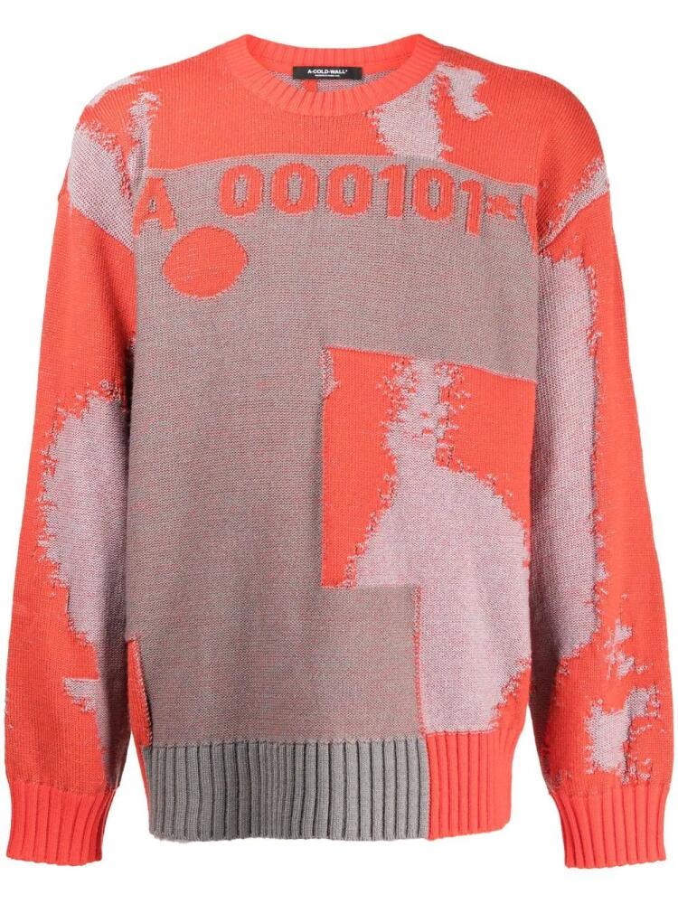 A-COLD-WALL* Erosion oversize jumper - Red Cover