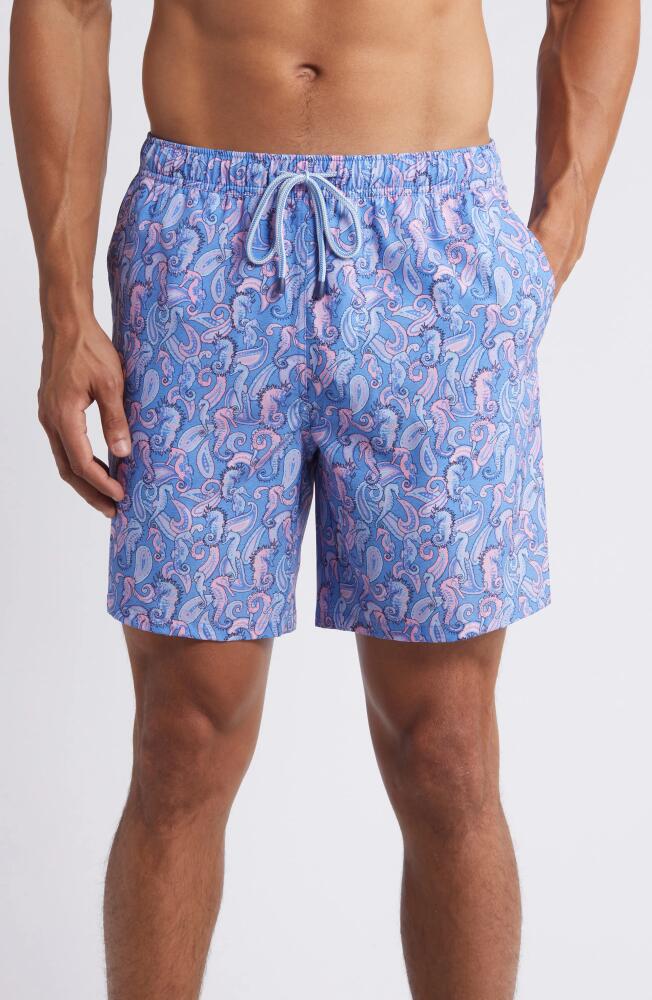 Peter Millar Seahorse Paisley Swim Trunks in Maritime Cover