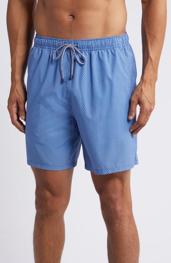 Peter Millar Warren Swim Trunks in Cottage Blue Cover