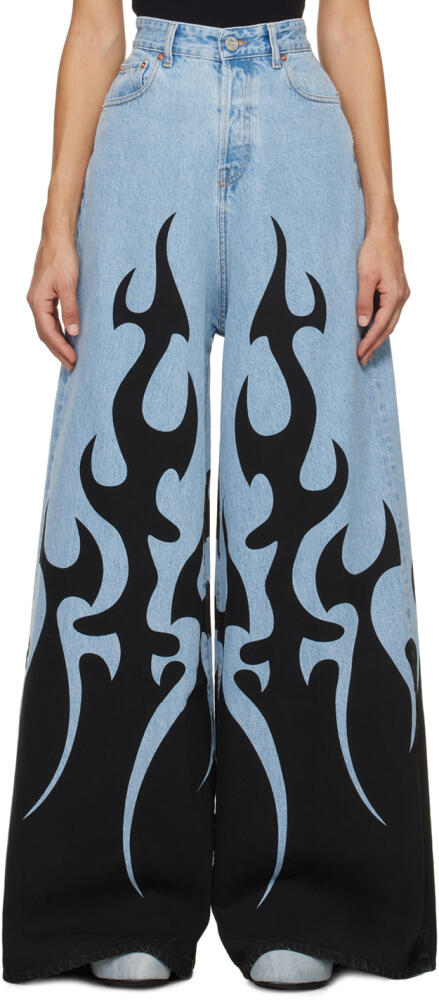 VETEMENTS Blue Flame Jeans Cover