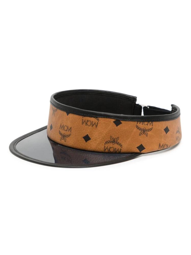 MCM Visetos-print flat-peak visor - Brown Cover