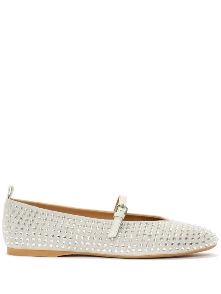 JW Anderson crystal-embellished ballerina shoes - White Cover