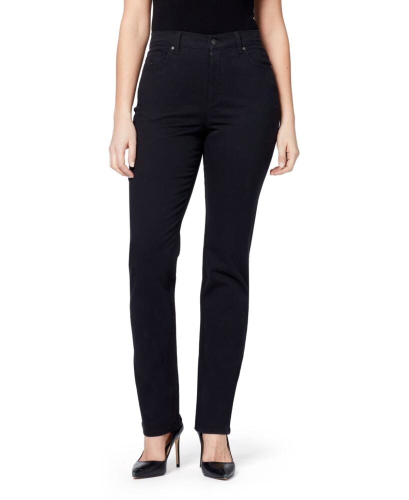 Gloria Vanderbilt Women's Amanda Classic Straight Jeans, in Regular, Short & Long - Black Rinse Cover