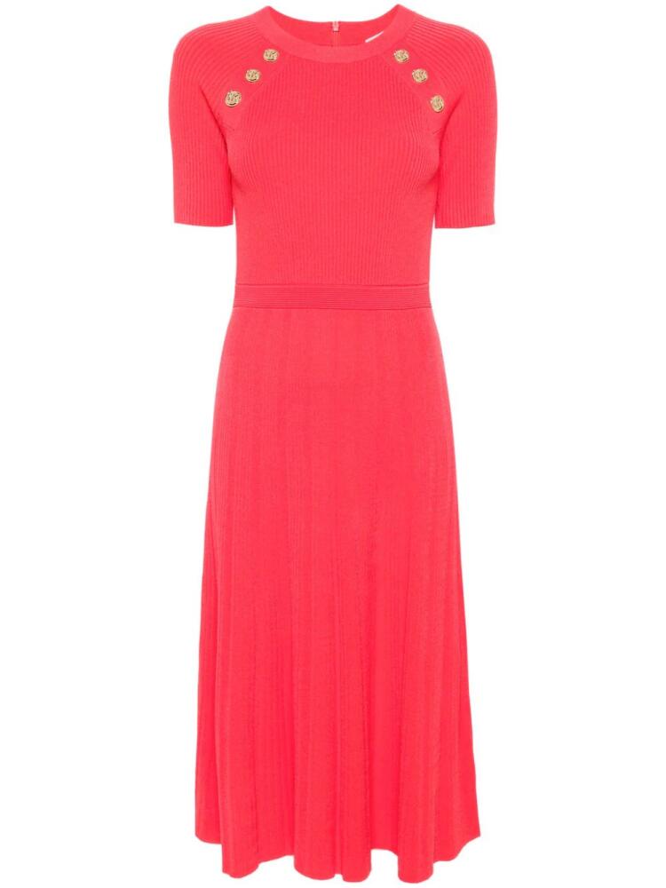 Michael Michael Kors flared ribbed midi dress - Pink Cover