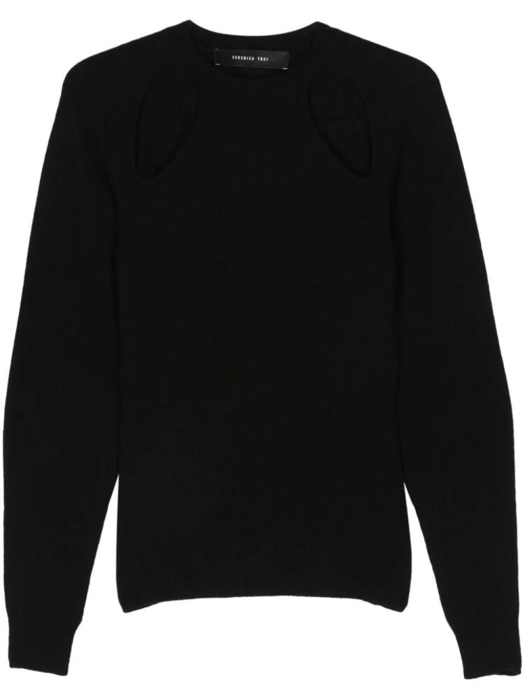 Federica Tosi cut-out detail sweater - Black Cover