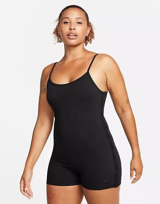 Nike one piece jumpsuit with tape detail in black Cover