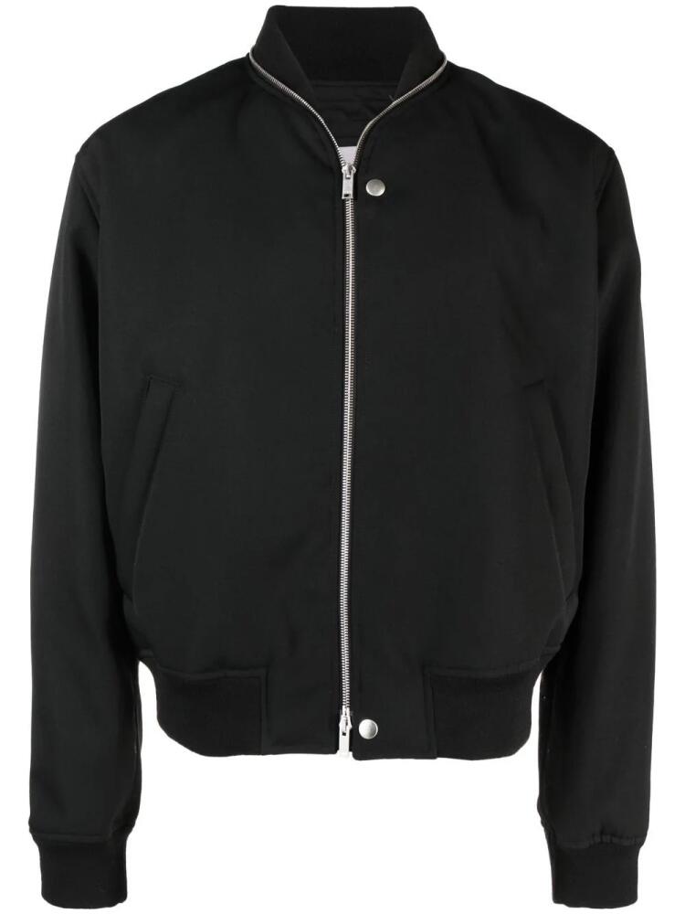 Jil Sander zipped wool bomber jacket - Black Cover