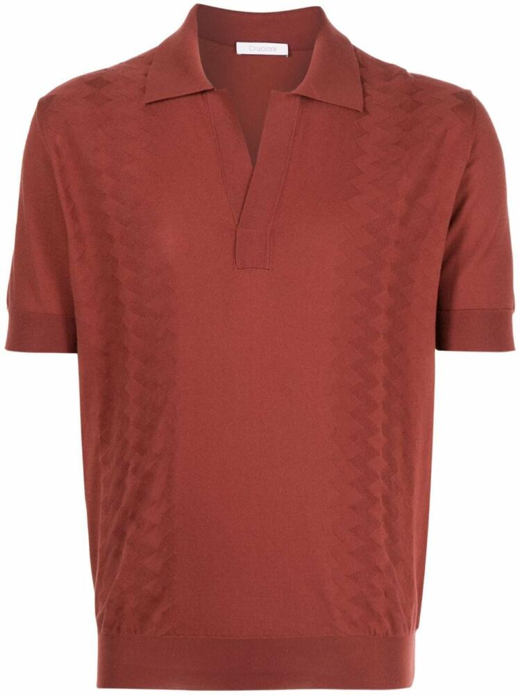 Cruciani short-sleeve cotton polo shirt - Brown Cover