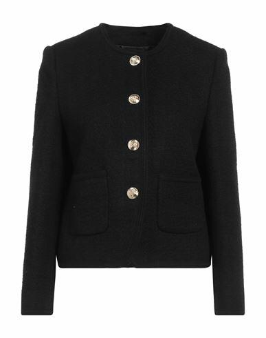 Dunst Woman Jacket Black Cotton, Wool, Polyester, Nylon Cover