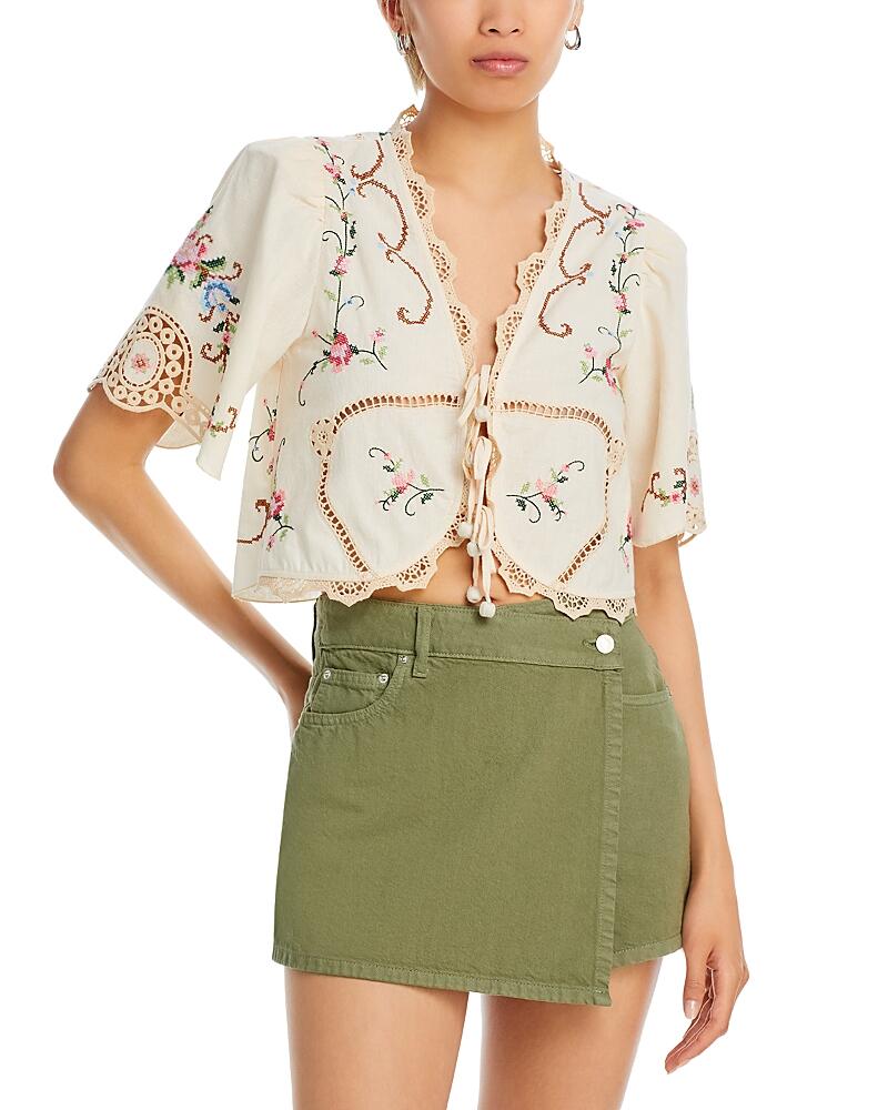 Sea Edwina Embroidered Cropped Top Cover