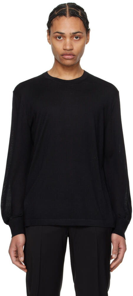 Helmut Lang Black Curved Sleeve Sweater Cover