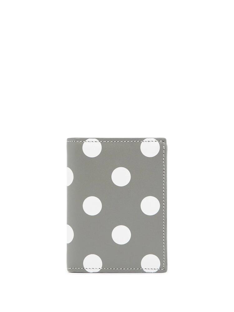 Comme Des Garçons Wallet polka dot-print leather cardholder - Grey Cover