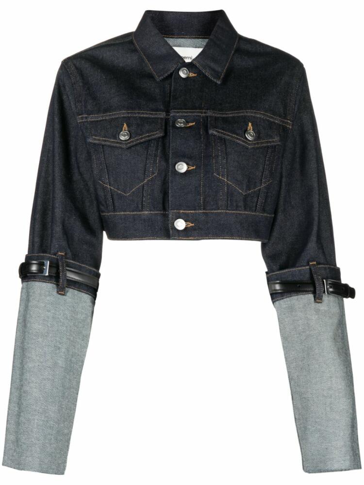 Coperni cropped denim jacket - Blue Cover