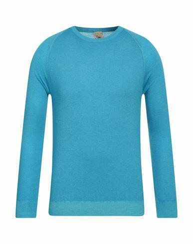 H953 Man Sweater Azure Merino Wool Cover