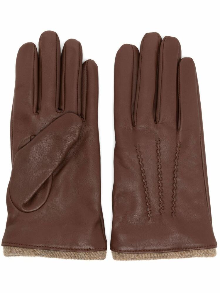 DENTS Loraine shearling-lined gloves - Brown Cover