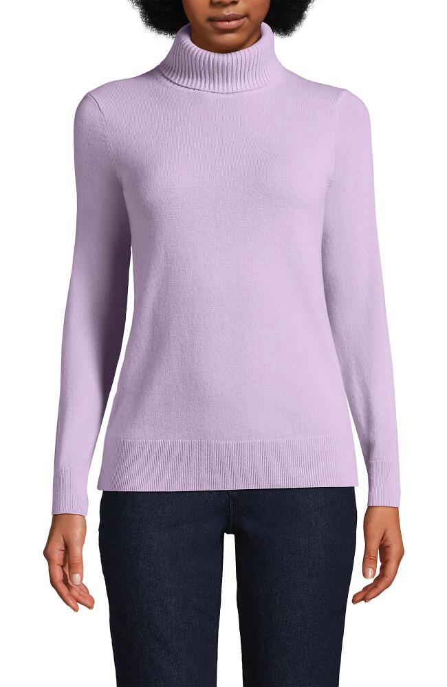 Lands' End Cashmere Turtleneck Sweater in Light Soft Amethyst Cover