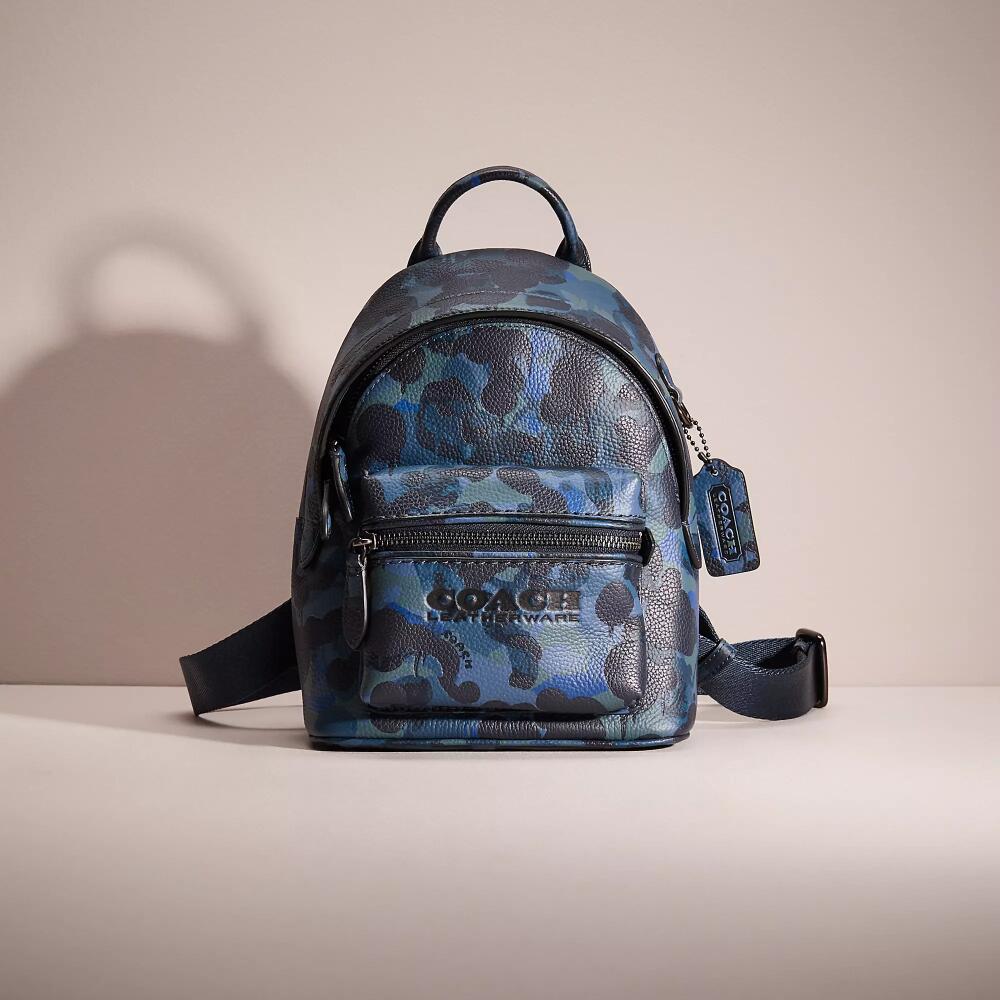 Coach Restored Charter Backpack 18 With Camo Print Cover