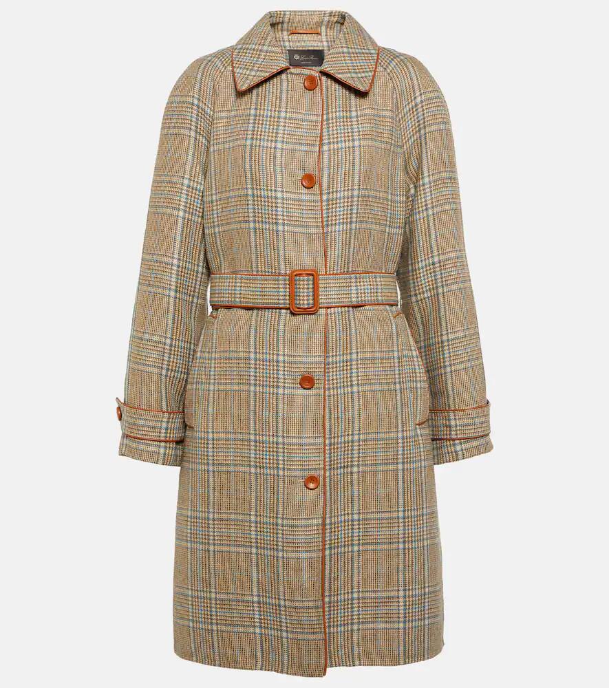 Loro Piana Checked linen and wool coat Cover