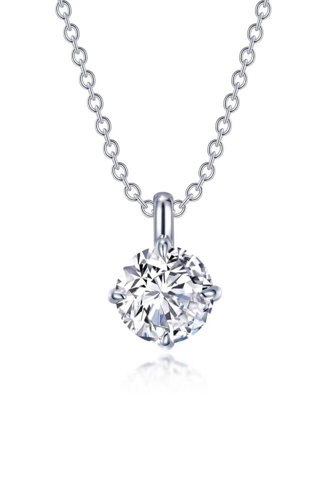 Lafonn Simulated Solitaire Diamond Pendant Necklace in White Cover