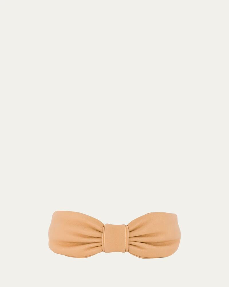 Alexandre de Paris Bow Leather Headband Cover