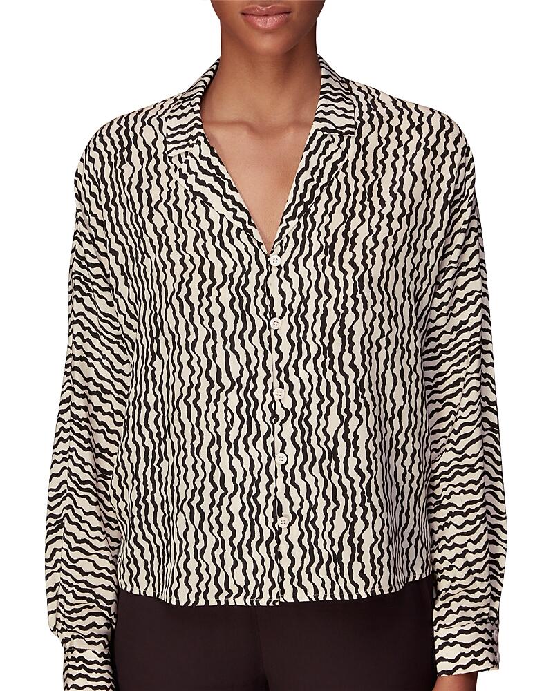 Whistles Wiggle Print Silk Shirt Cover