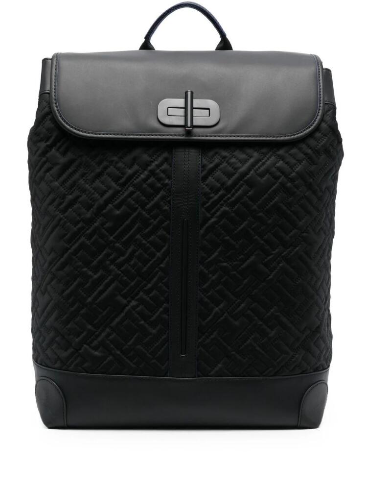 Tommy Hilfiger monogram-pattern backpack - Black Cover