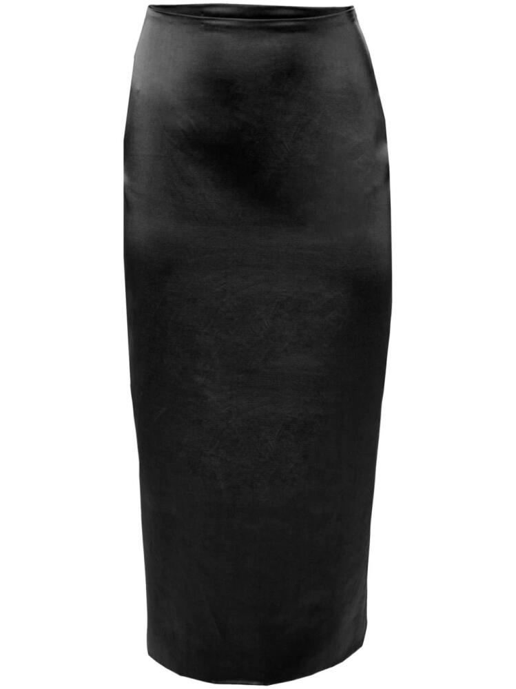 Carolina Herrera satin pencil midi skirt - Black Cover