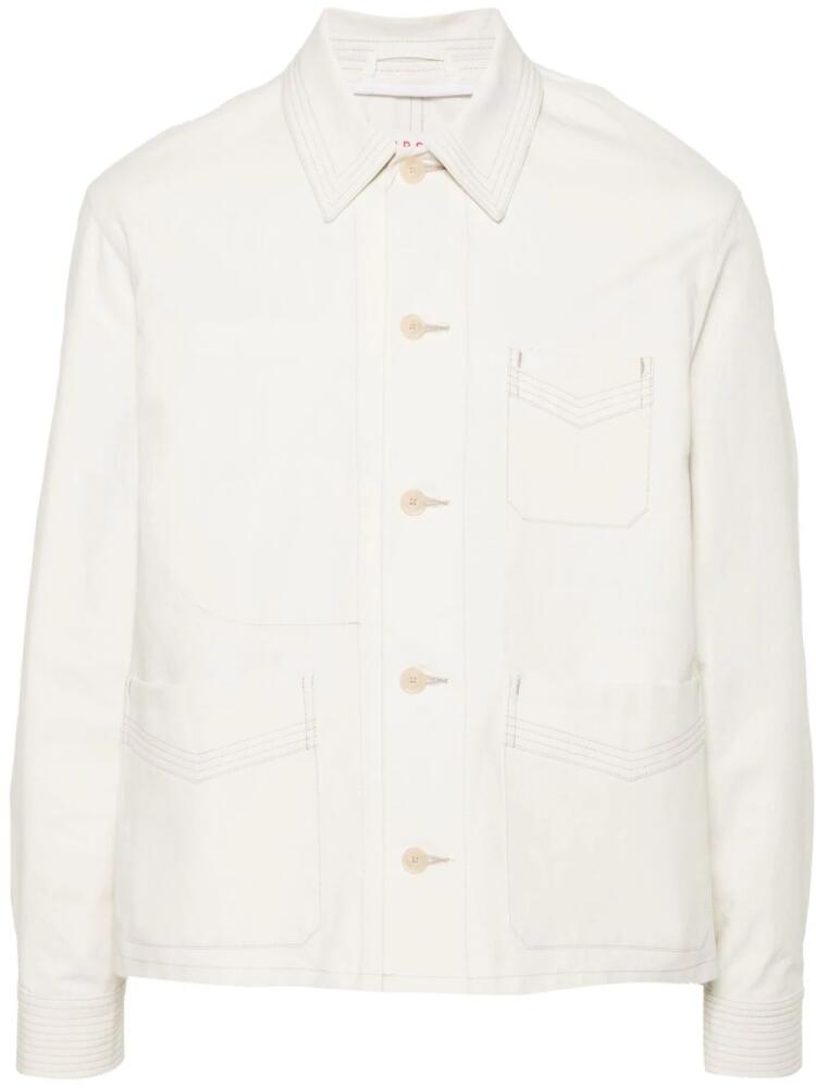 FURSAC contrast-stitching shirt jacket - Neutrals Cover