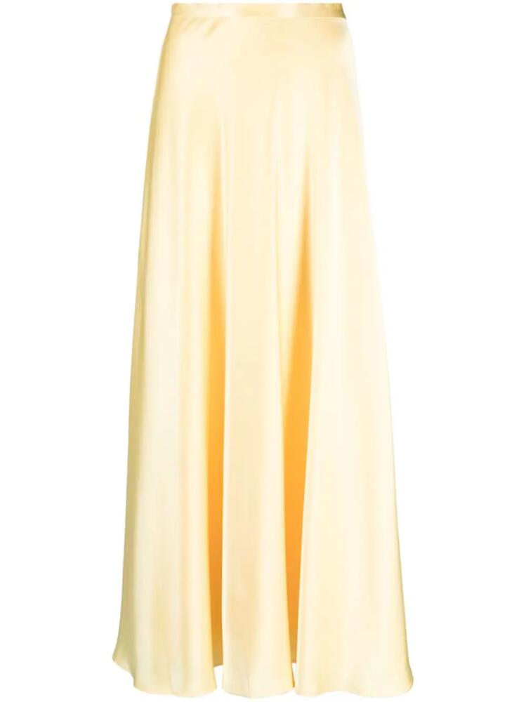 Polo Ralph Lauren flared satin maxi skirt - Yellow Cover