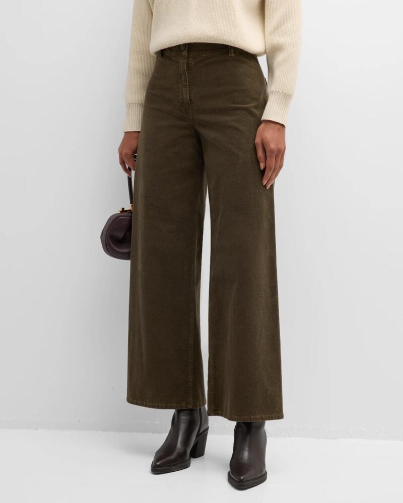 Nili Lotan Megan Wide-Leg Corduroy Pants Cover