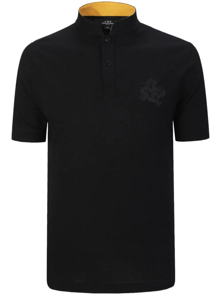 Shanghai Tang x Jacky Tsai dragon-embroidery polo shirt - Black Cover