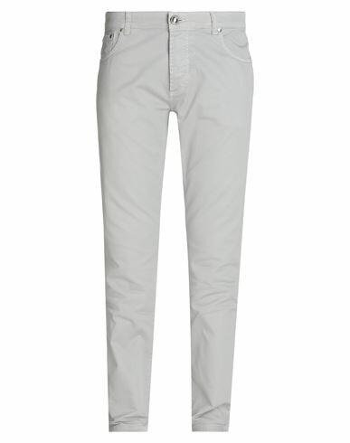 Isaia Man Pants Light grey Cotton, Elastane Cover