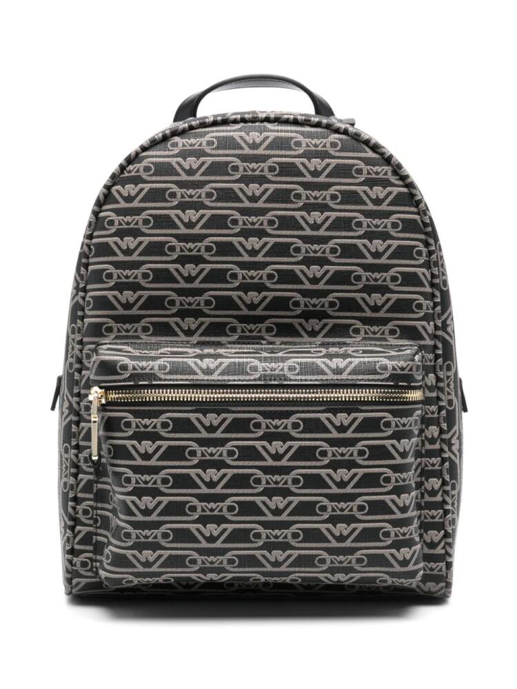 Emporio Armani logo-print backpack - Black Cover