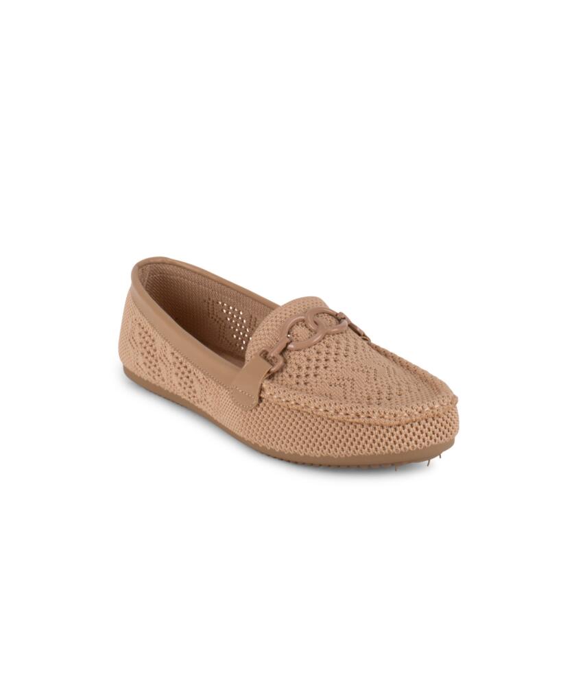 Gloria Vanderbilt Women's Abigale Knit Slip On Loafer - Tan Cover