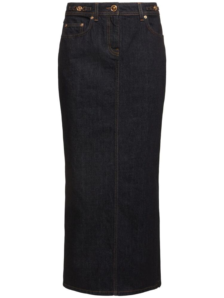 VERSACE Denim Long Skirt Cover