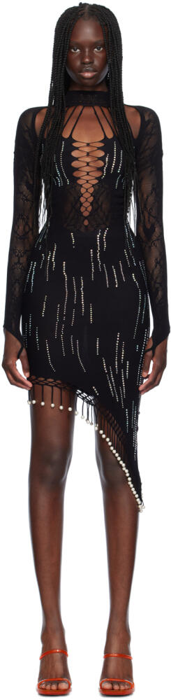 Poster Girl Black Embellished Midi Dress Cover