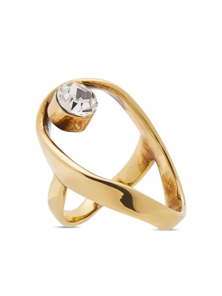 DRIES VAN NOTEN waved jewel ring - Gold Cover