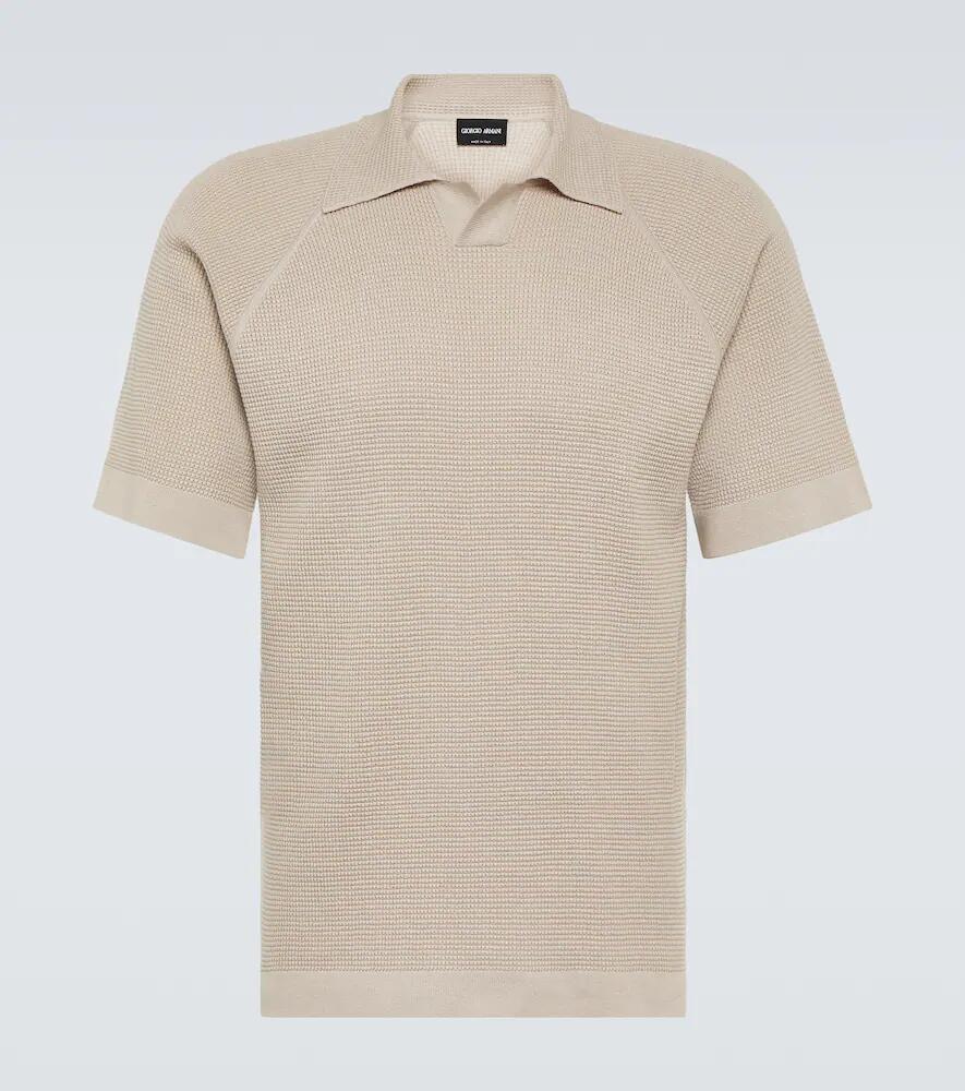 Giorgio Armani Cotton and cashmere polo shirt Cover