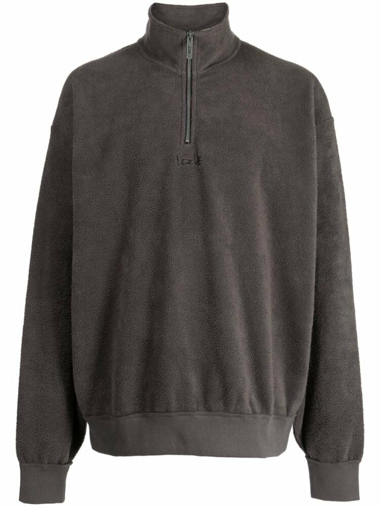 izzue stud-embellished fleece sweatshirt - Brown Cover