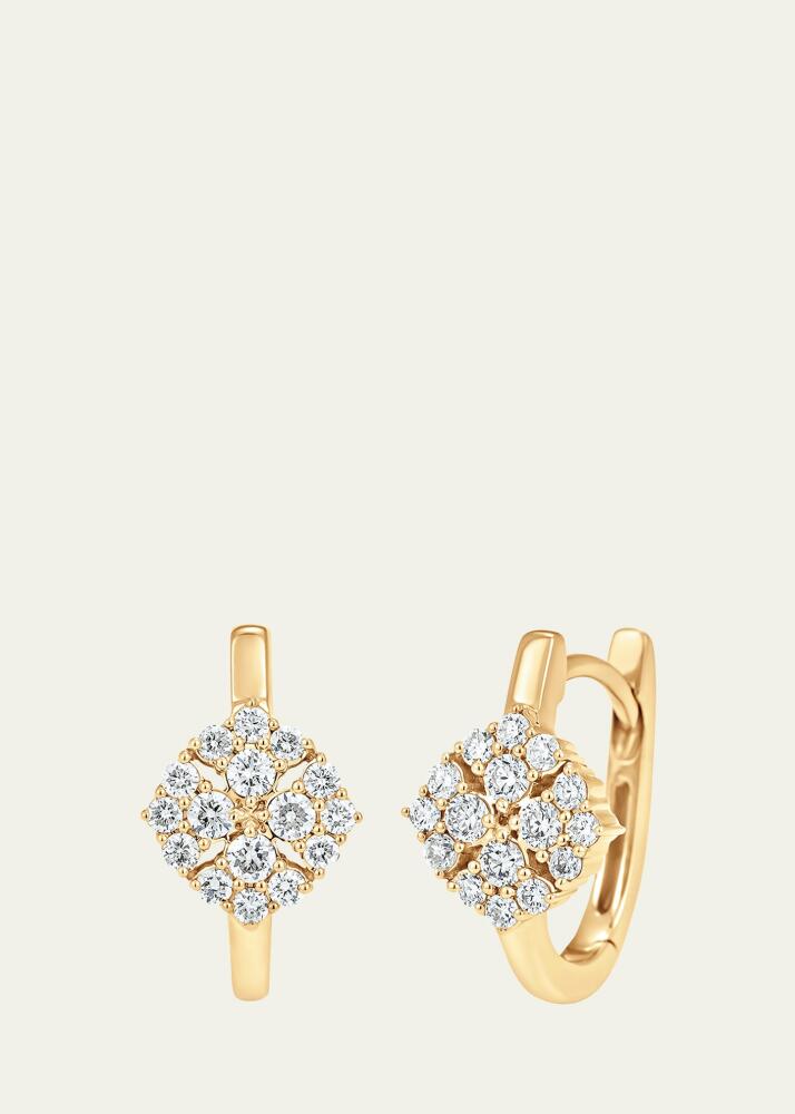 Sara Weinstock 18K Yellow Gold Flora Diamond Huggie Earrings Cover