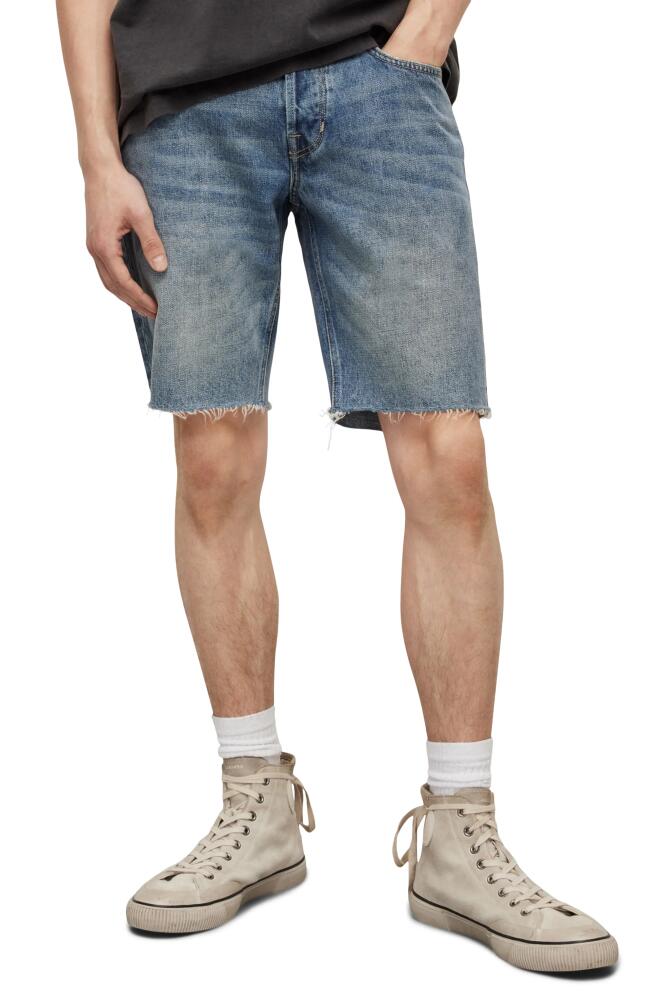 AllSaints Switch Cutoff Denim Shorts in Light Indigo Cover