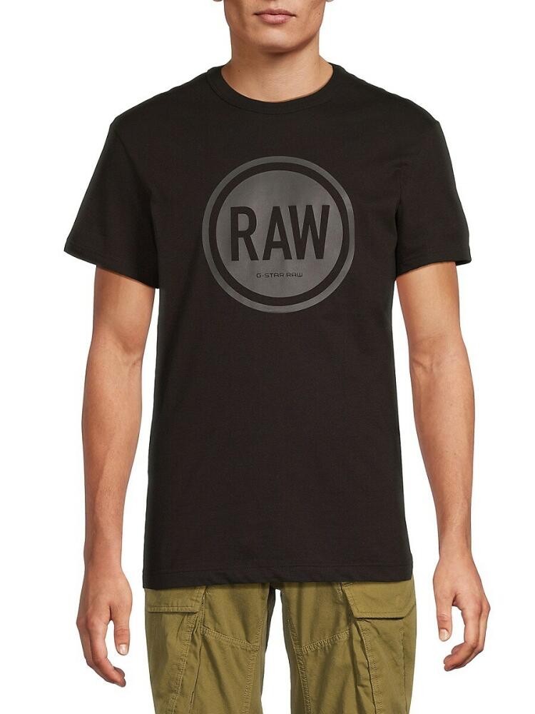 G-Star RAW Men's Logo Short Sleeve T-Shirt - Dark Black Cover