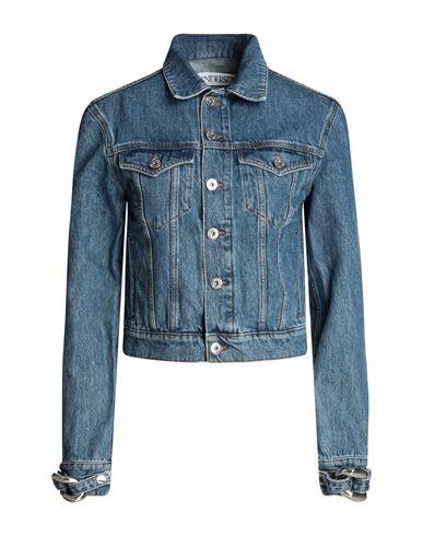 Jw Anderson Woman Denim outerwear Blue Cotton Cover