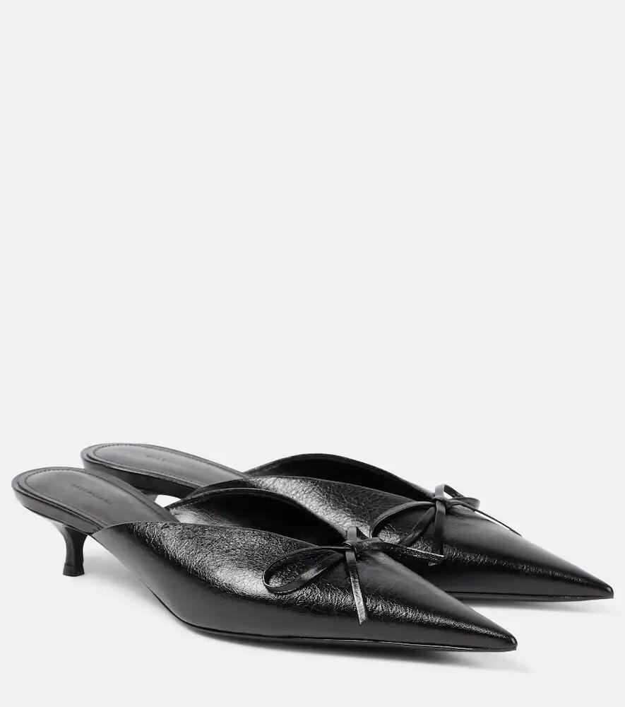 Balenciaga Knife Bow leather mules Cover