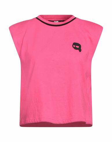 Karl Lagerfeld Woman T-shirt Magenta Organic cotton Cover